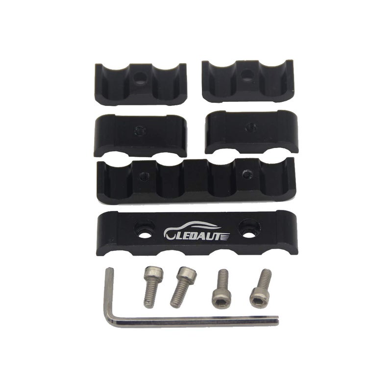 LEDAUT Black 8Cyl Spark Plug Heat Shield Protector and 12pc Engine Spark Plug Wire Separator Insulating Fire Sleeve with Divider Suit for 8mm 9mm 10mm - Image 2